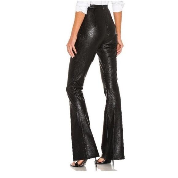 Amanda Uprichard Amina Leather Pants in Black Size Small - Picture 3 of 9